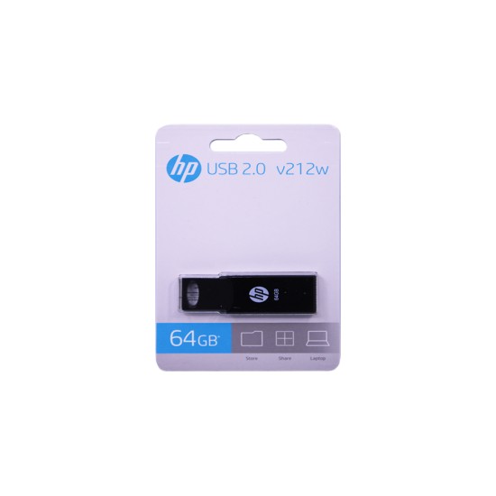 Pendrive V212W HP 64GB USB 2.0 Preto